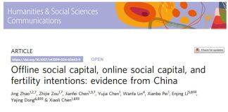 陈晓莉课题组探讨社会资本对个体生育意愿的影响及其机制